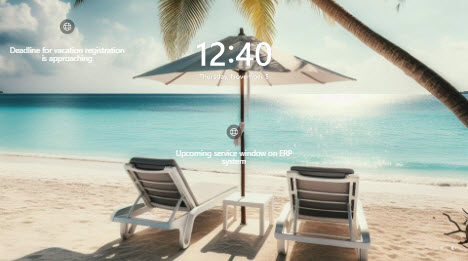 Spotlight image with two notifications